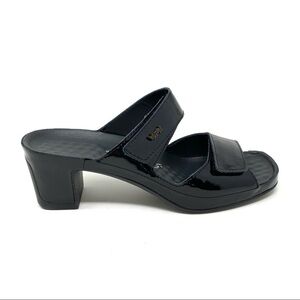 Vital Joy Mules Sandals Lack Schwarz Patent Leather